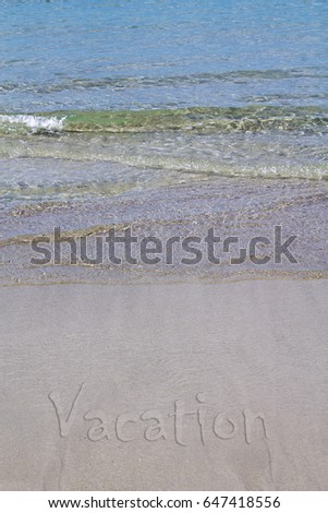 Text in the sand