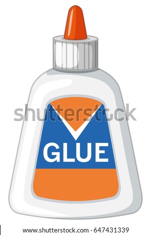 Bottle of latex glue illustration