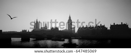 Westminster skyline at sunset