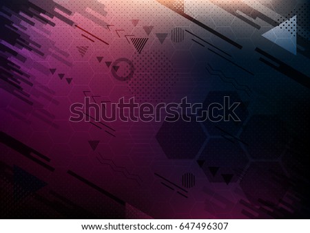 Geometric shape with abstract background.Vector illustration.
