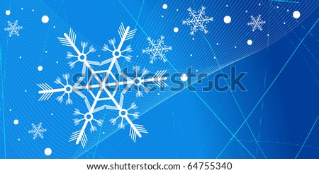 Editable vector winter background with space for your text