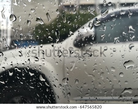 raindrops on window glass