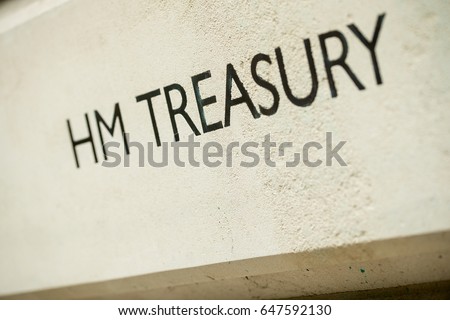 HM TREASURY sign Royalty-Free Stock Photo #647592130