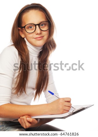 picture of learning  school girl