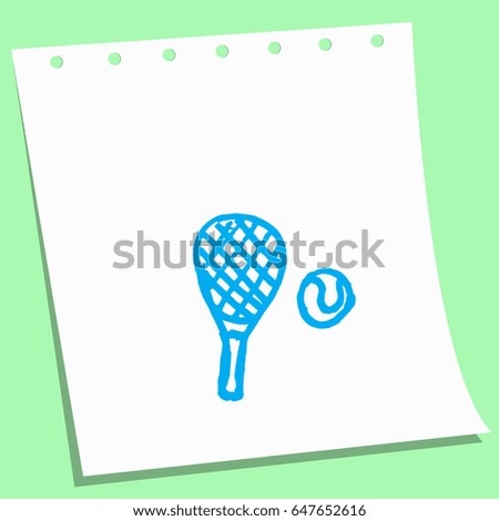 cartoon doodle tennis sketch vector illustration