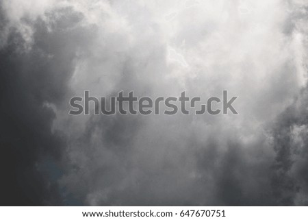 Dynamic cloud and sky for background Abstract,postcard nature art dark style,soft and blur focus.