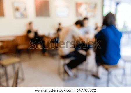 Blur coffee shop background