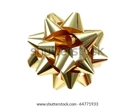 Christmas wrapping isolated against a white background