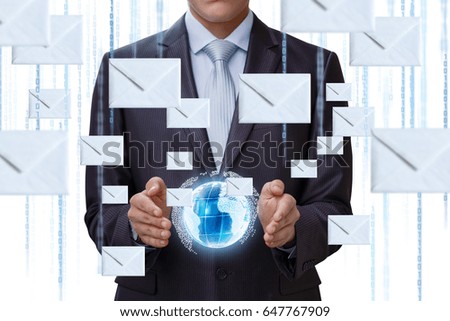 Business mailing in the global network of concept design.