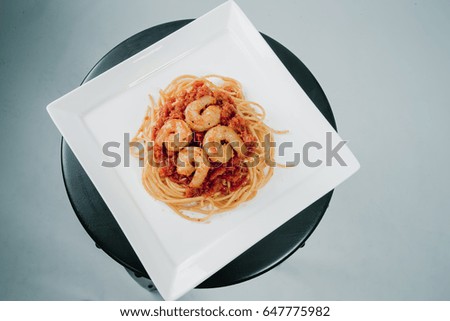 Spaghetti ,white background