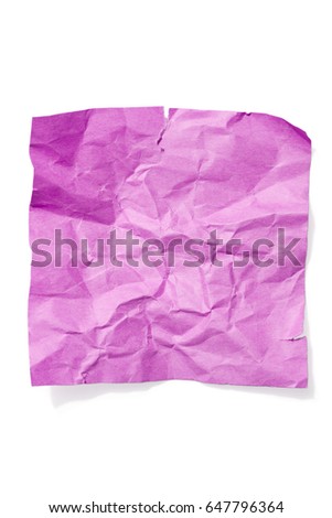 Small note paper isolated