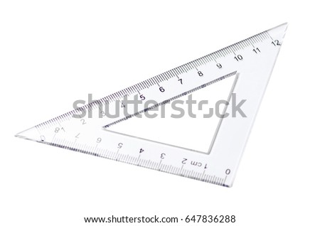Set of rulers on white background isolation