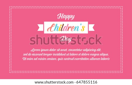 Banner style childrens day collection