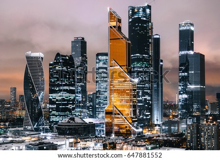 Moscow International Business Center (Moscow City), Russia Royalty-Free Stock Photo #647881552