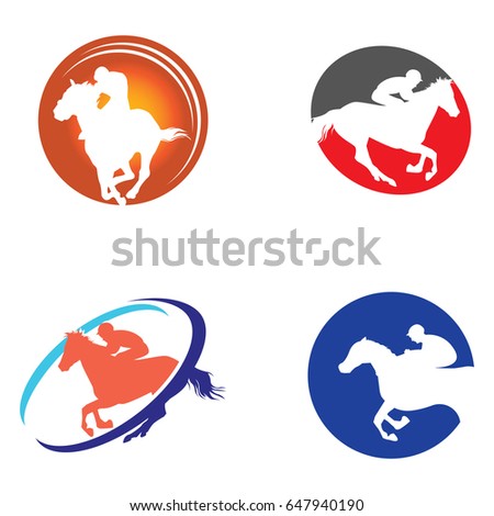Horse Racehorse Logo Symbol Collection