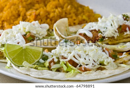 Fish tacos close up
