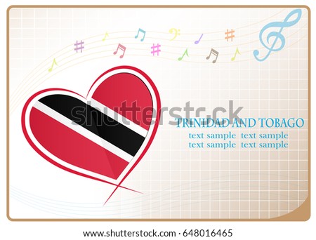 heart logo made from the flag of Trinidad and Tobago