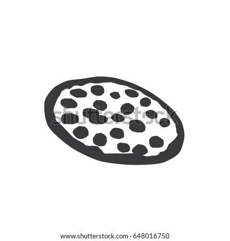 Pizza icon, vector illustration design. Fast food collection.