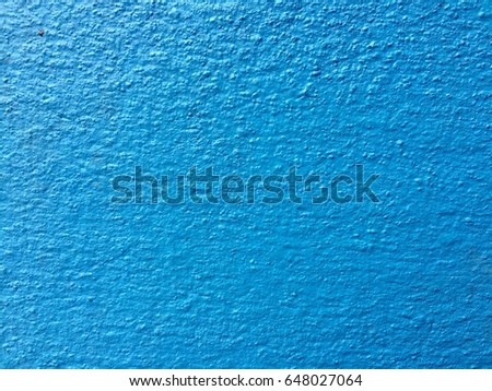 Blue paint concrete wall texture background