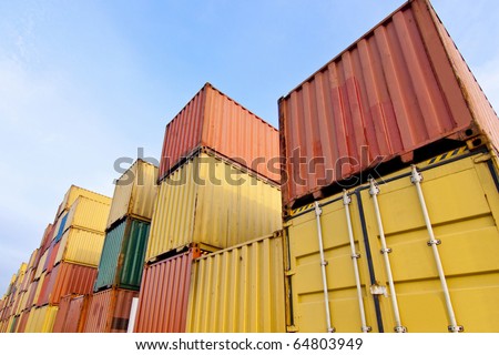 Container area in close up, u can see more detail of its Royalty-Free Stock Photo #64803949