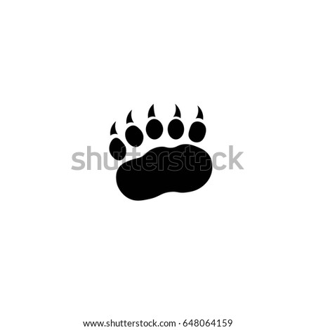 bear paw print vector icon