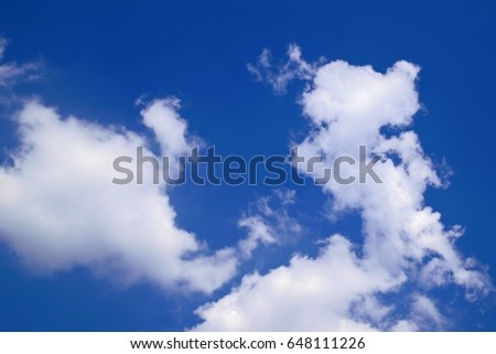 Beautiful of white cloud with blue sky background