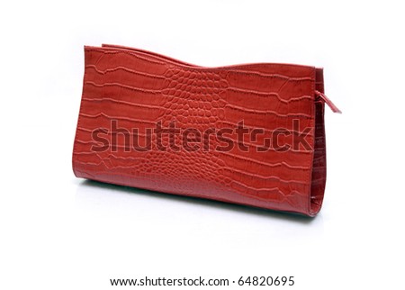 Natural Leather Handbag Isolated On White Background