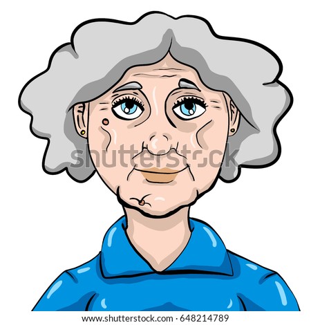 Digital illustration of a grandma