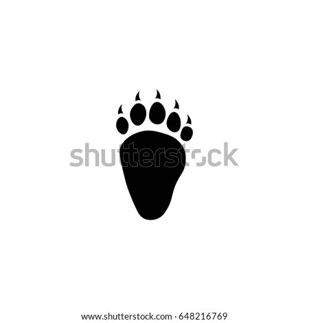 bear paw print vector icon