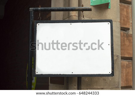 Blank White Sign