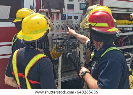 Firefighter teaching