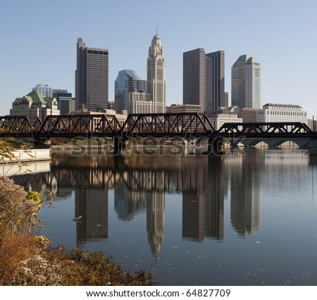 A view of the skyline of Columbus, Ohio.