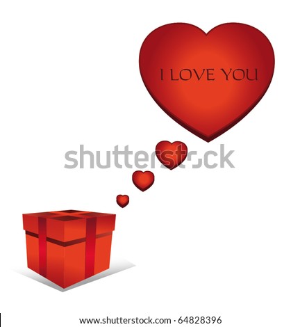 Heart Valentine Gift vector