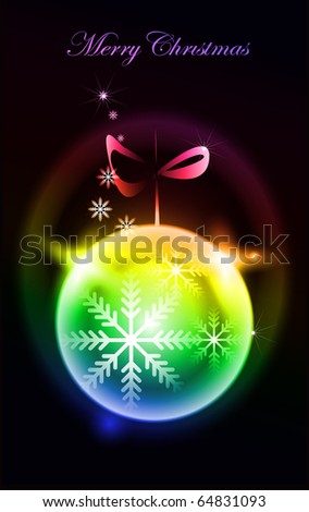 chirstmas background with abstrackt ball