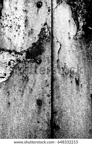Peeling paint rusting metal rough texture. Image includes a effect the black and white tones.