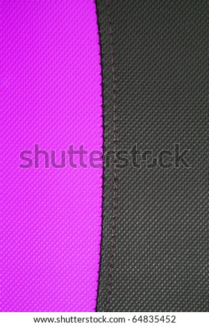 Closeup pink and black Synthetic leather texture