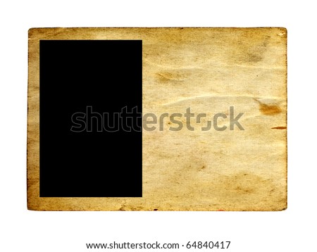 High resolution old photo background isolated on white