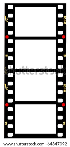 35mm format movie filmstrip,standard film picture frames, large format