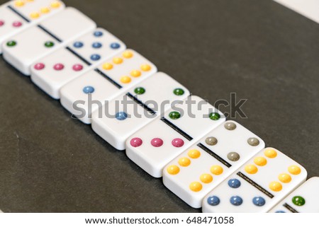 Dominoes Game Pieces Isolated on White Background.