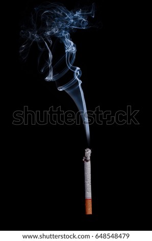 cigarette on black background