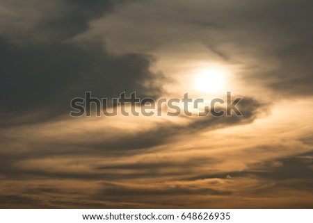 cloudy sky in evening , (colorful background)