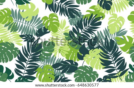Seamless tropical pattern. Vector illustration