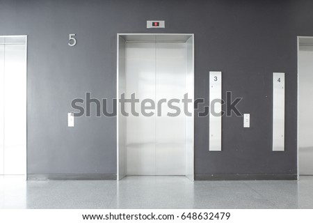 Elevator, Metal Elevator, waiting Elevator Royalty-Free Stock Photo #648632479
