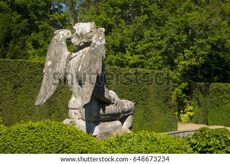 Angel, an old statue in the park