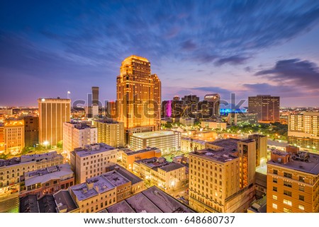 New Orleans, Louisiana, USA Central Business District skyline.
