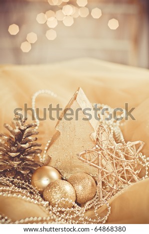 decorative gold christmas ornament