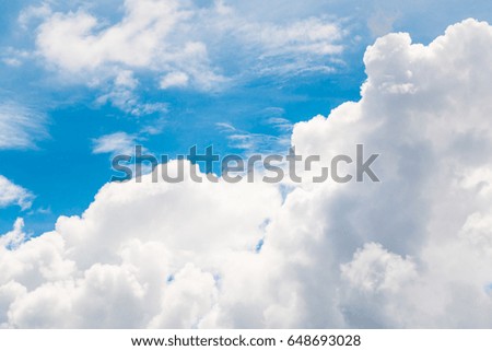 Blue Sky and Cloud day for background or wallpaper