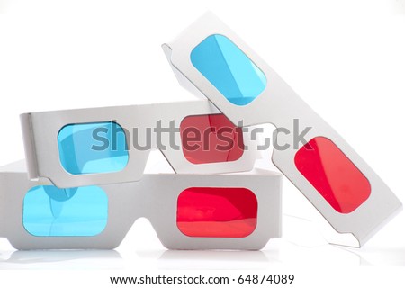 3D Red and Cyan Glasses
