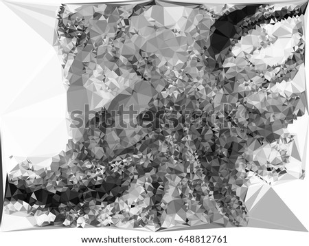 Grayscale triangular background can be used as an alpha channel for video and design projects. Vector clip art.