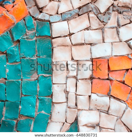 Mosaic wall as a background or texture